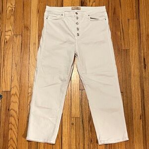 7 For All Mankind Vintage Luxe Alexa High Waist Cropped Straight Jeans, Sz 32